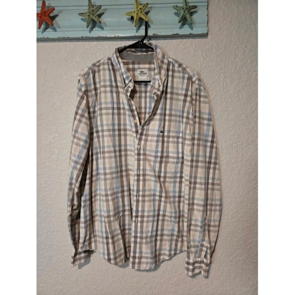 Lacoste Men's Plaid Button Down